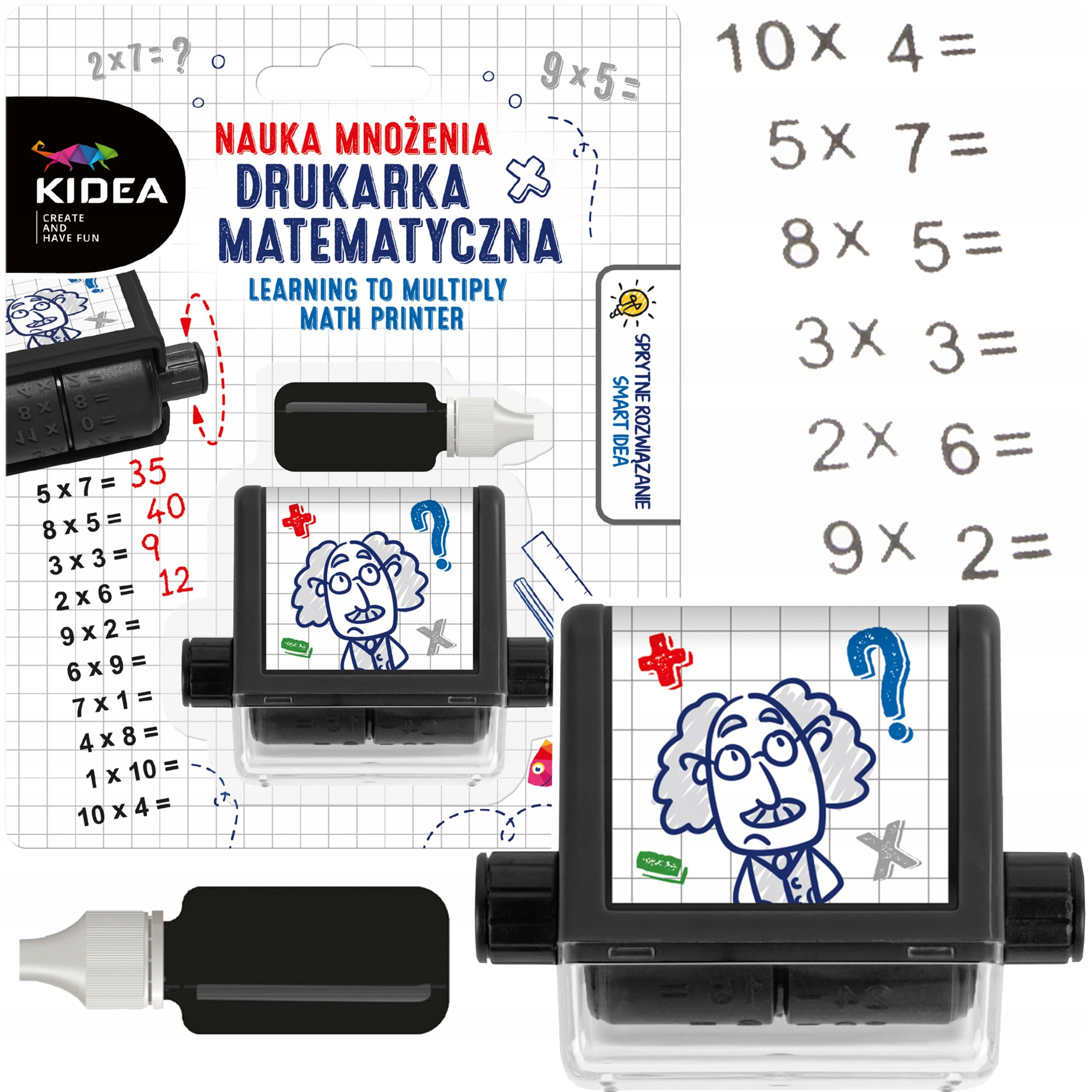 DRUKARKA MATEMATYCZNA DO NAUKI TABLICZKA MNOŻENIA LICZENIE SZKOLNA KIDEA
