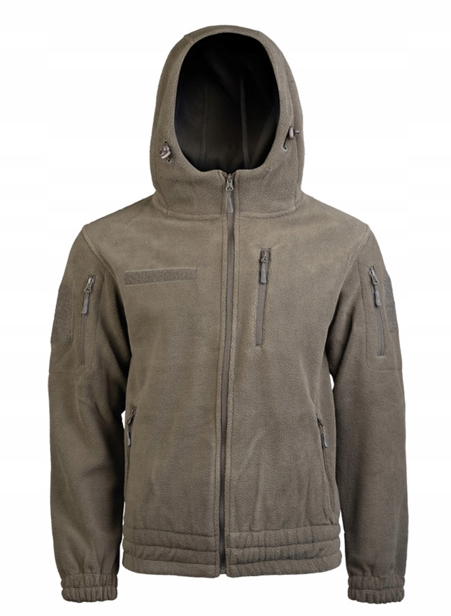 pánská mikina s kapucí Polarová rozepínací Mil-Tec II. generace Olive XL