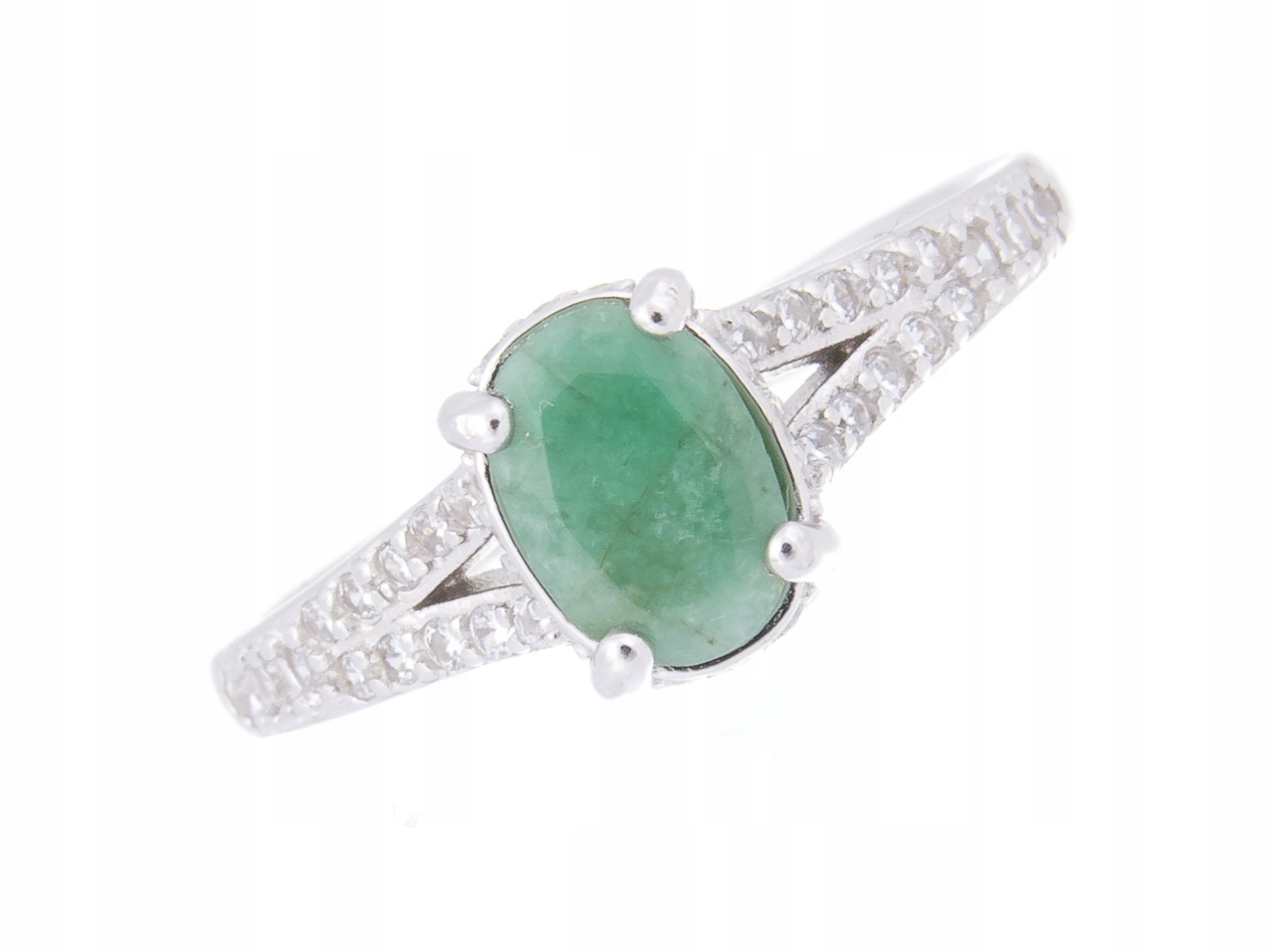 Stříbrný Prstýnek Vel Smaragd