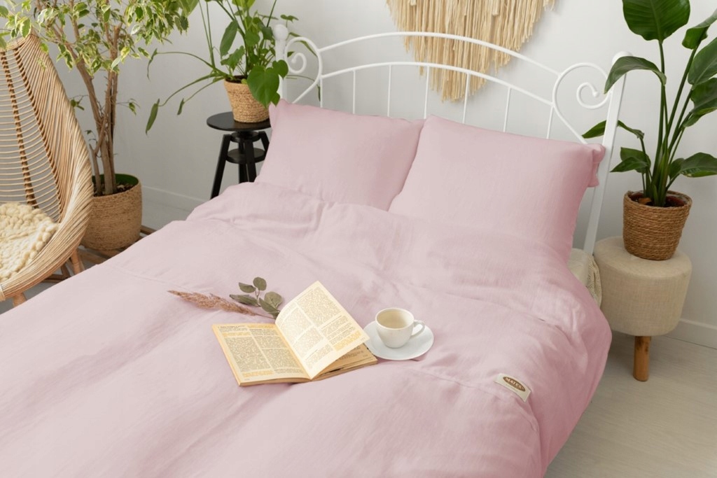Posteľná Bielizeň Mušlinová bavlnená 220x200 Ružová