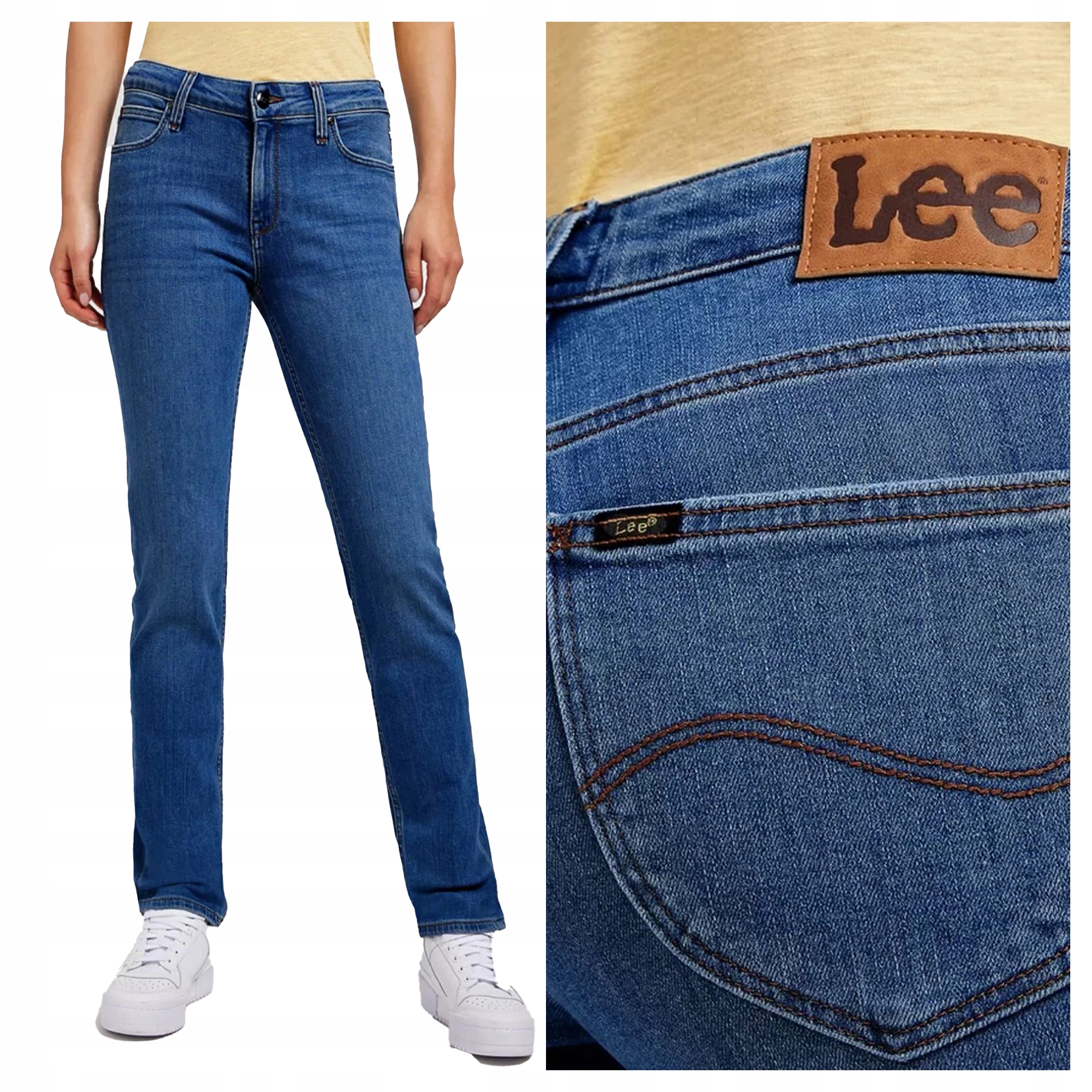 Dámské kalhoty Lee Elly Slim Jeans Vysoký pas Night Sky W31 L33