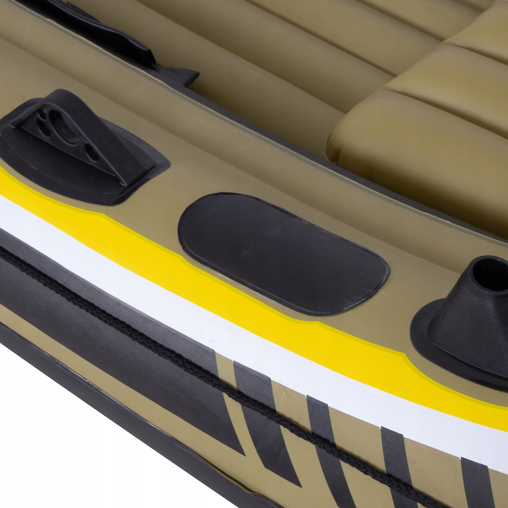 PONTON DMUCHANY WĘDKARSKI DLA 4 OSÓB 305x136x42 cm Cechy dodatkowe siedziska uchwyty do przenoszenia uchwyty na wędki