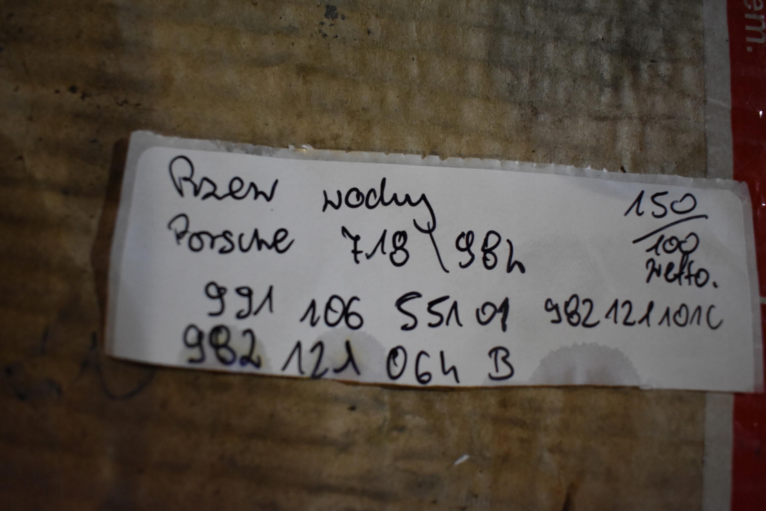 IDEALNY prijenos WODNY PORSCHE 718 982 991 1