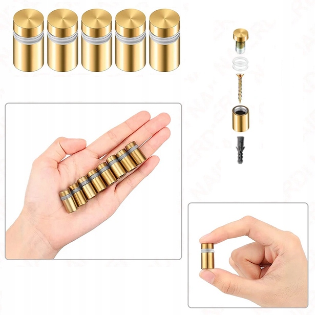 DYSTANS MONTAŻOWY 12x20mm GOLD DYSTANSE MOCOWANIE WKRĘTY KOŁKI ZŁOTY POŁYSK EAN (GTIN) 5906361202594