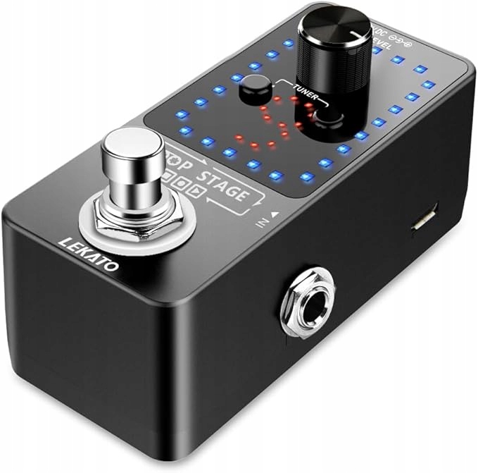 Pedálový efekt Lekato Looper 9-smyčkový pedál s funkcí tuneru a Usb kabelem