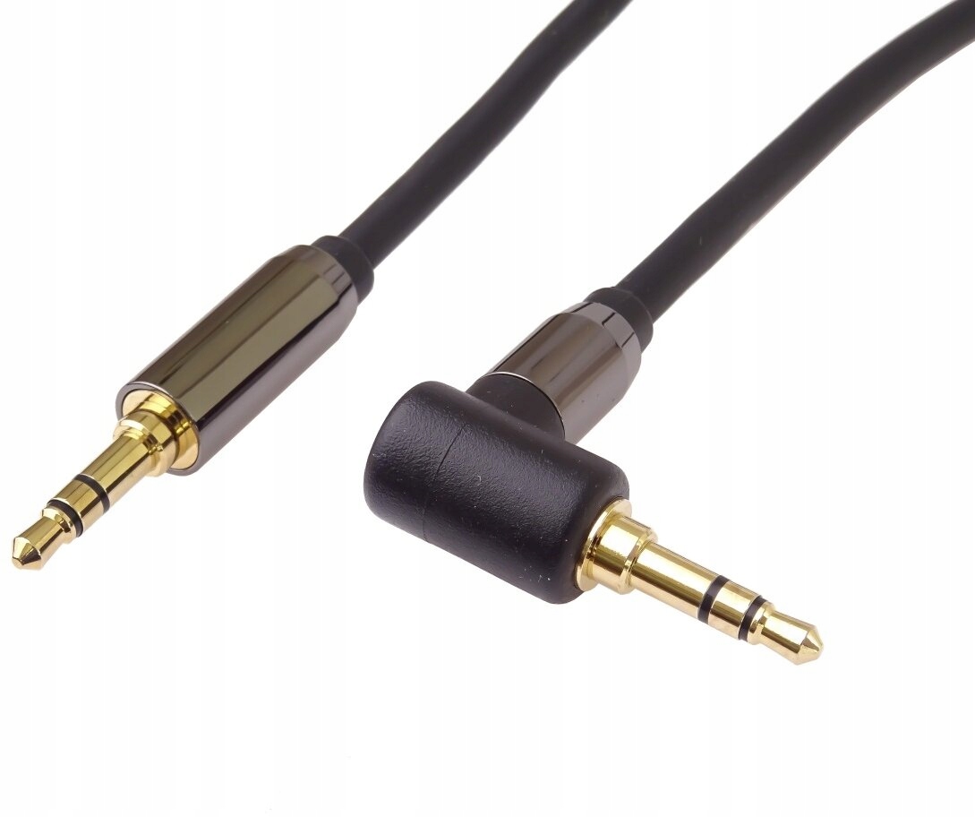 PremiumCord Hq ekranowany kabel stereo Jack 3,5 mm Jack 3,5 mm kątowy 90°
