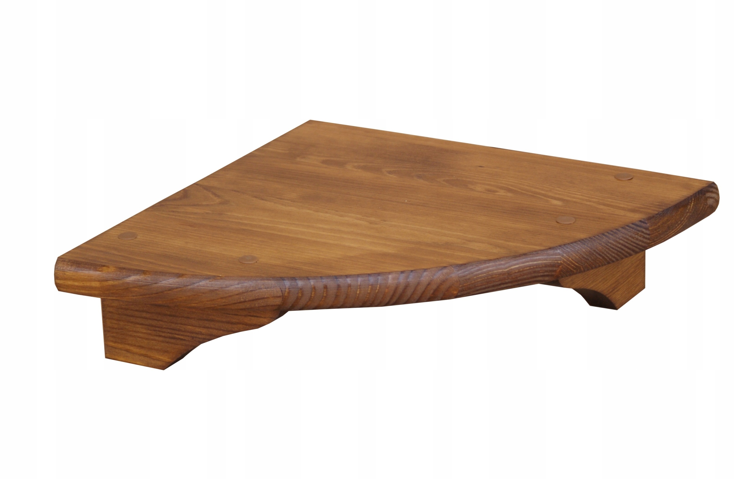 PÓŁKA ROGOWA DREWNIANA DUŻA WISZĄCA DO ROGU SOSNOWA DĄB