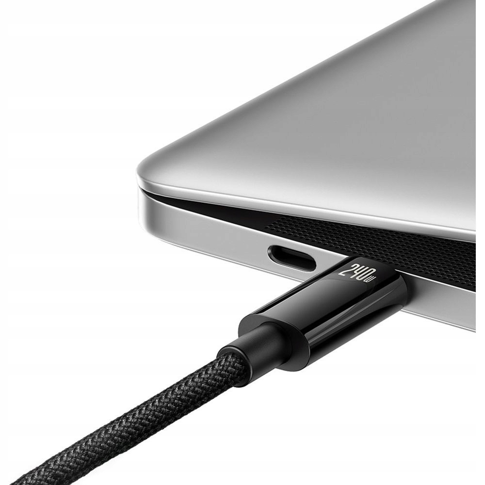Kabel ładujący do danych szybki USB-C/USB-C Baseus Kolor czarny