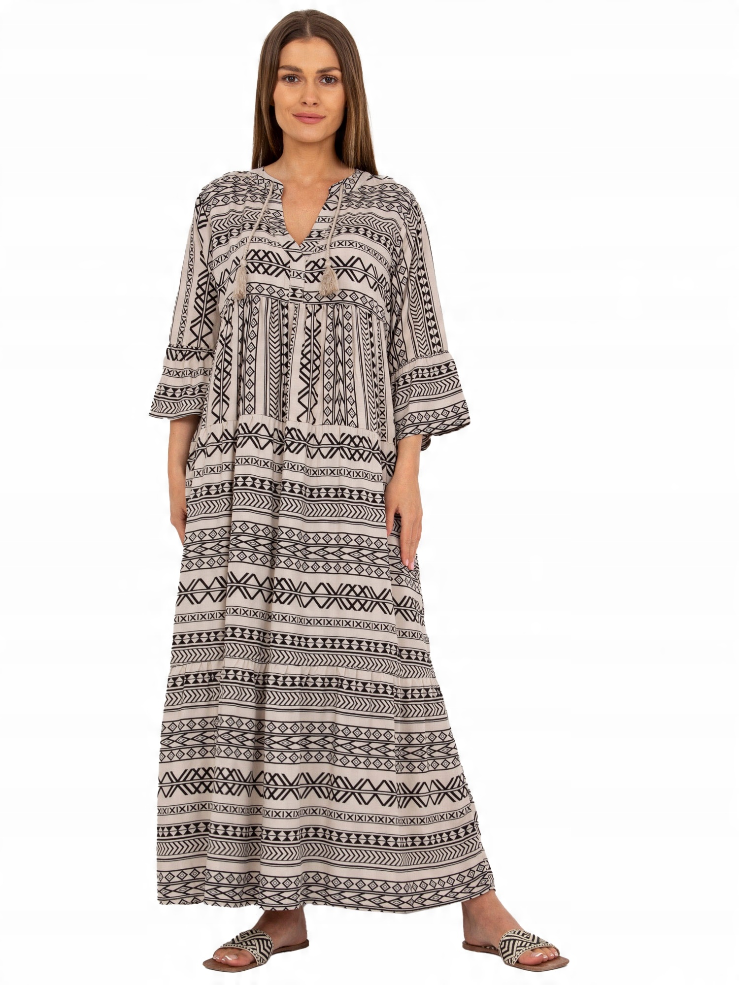 

Sukienka Damska Maxi Oversize w stylu boho - M