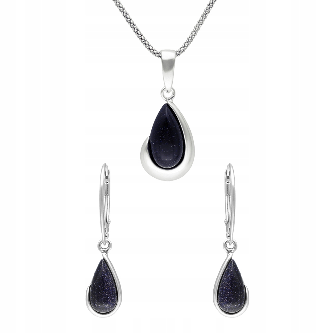 Stříbrný komplet s Káhirskou nocí Náušnice a přívěsek Stříbro 925 Dárek