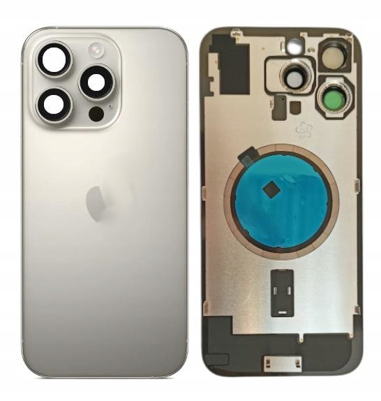 Jednopólová klapka Zadní Kryt pro iPhone 16 Pro Max Titan s rámečkem a magnety