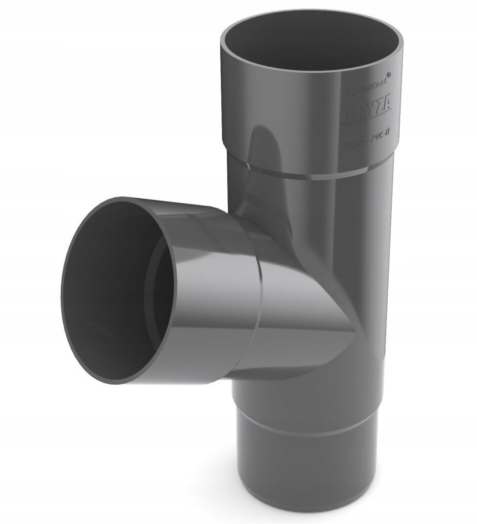 

Bryza Trójnik rury spustowej 63 mm rynna Grafit