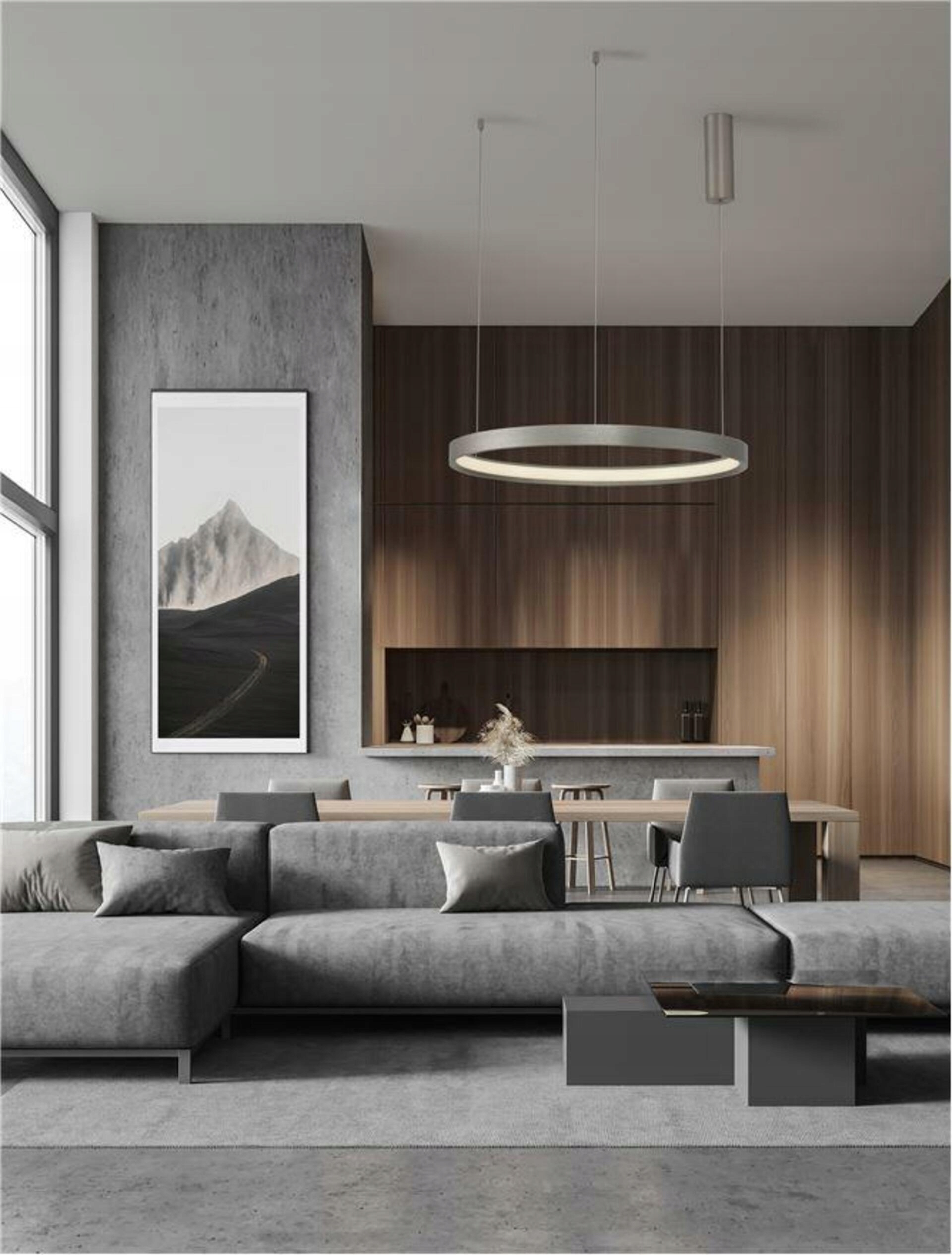 Nova Luce závěsné svítidlo Perrine šampaň stříbrný hliník a akryl Led 42W 2