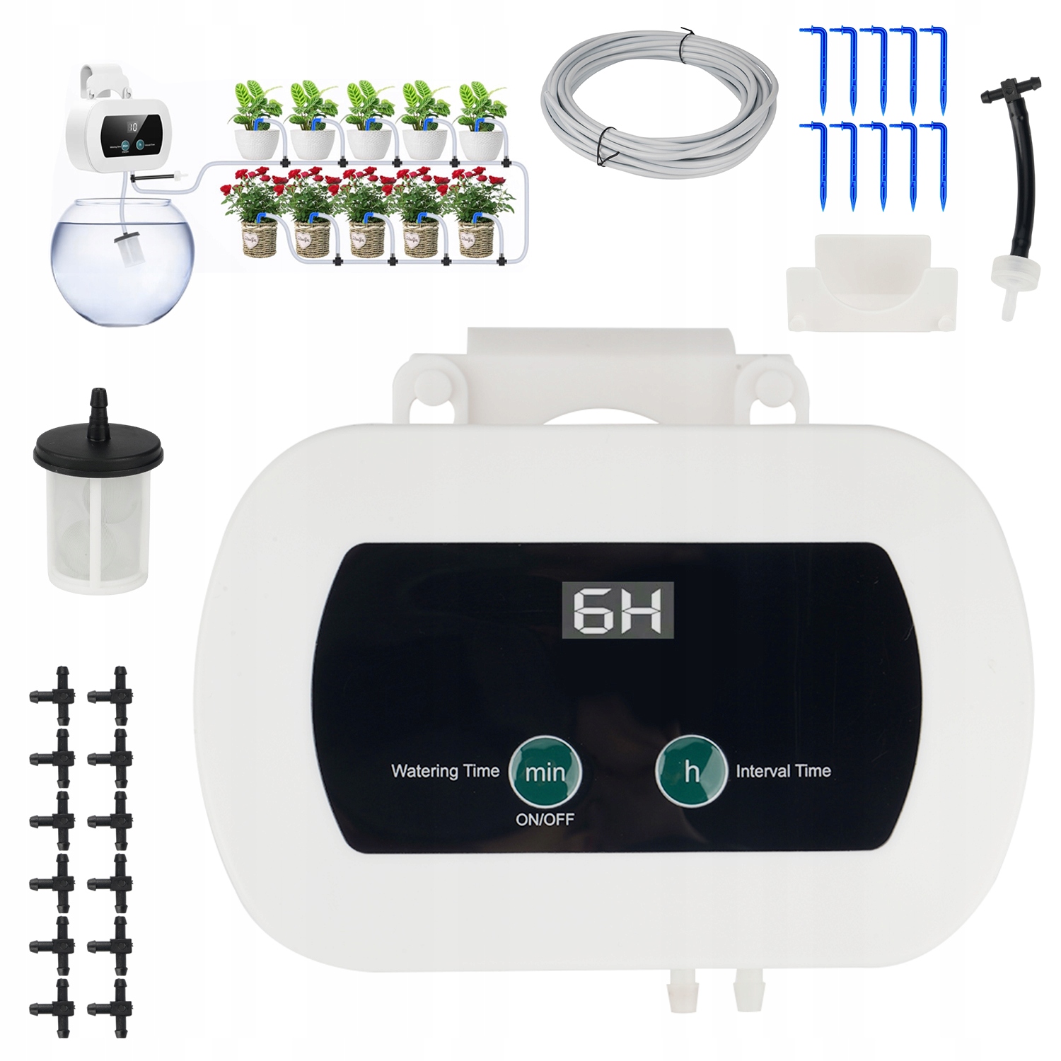 Automatický Systém Zavlažování LCD Pro Zahradu A Květináče, 10 Rostlin