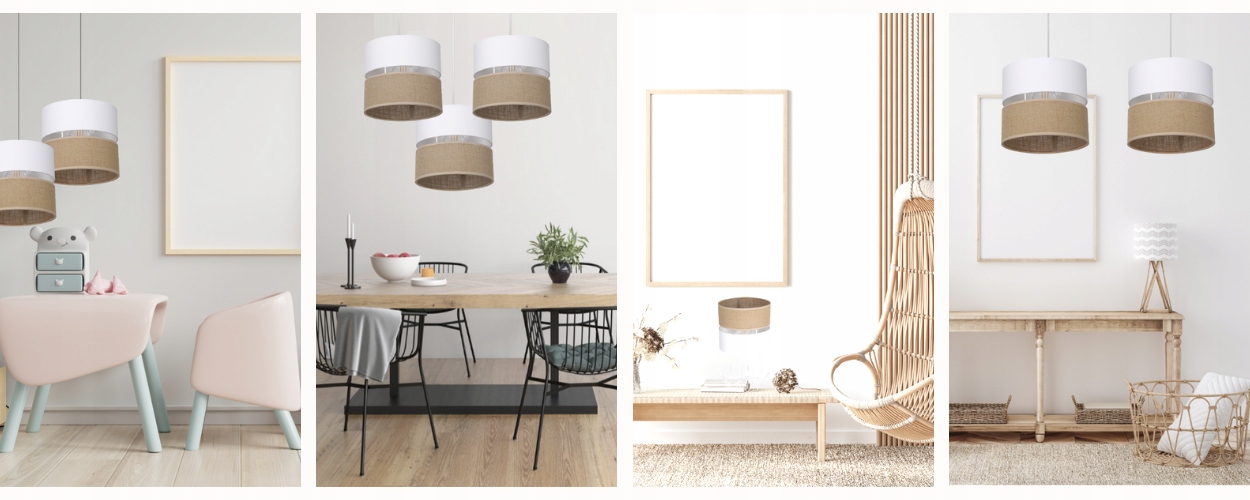 LAMPA PLAFON SUFITOWA ABAŻUR BOHO JUTA JUTOWA Zasilanie sieciowe