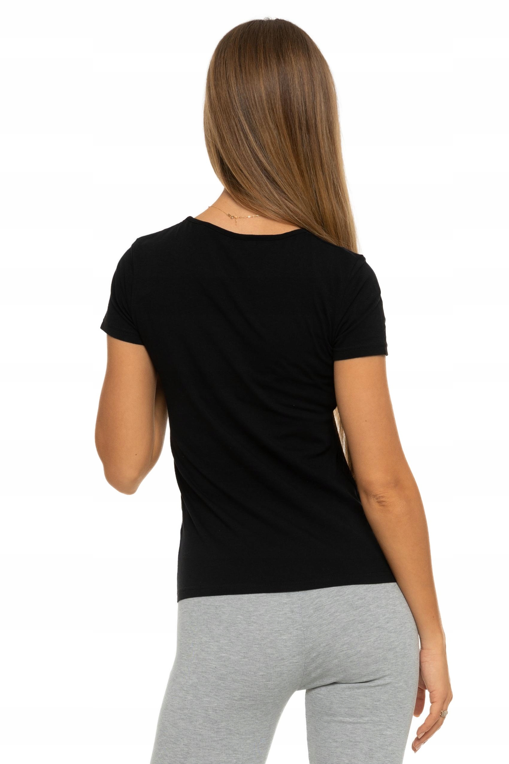 Koszulka Damska Dopasowana Podkoszulka Bawełniana na Krótki Rękaw MORAJ M Rozmiar M