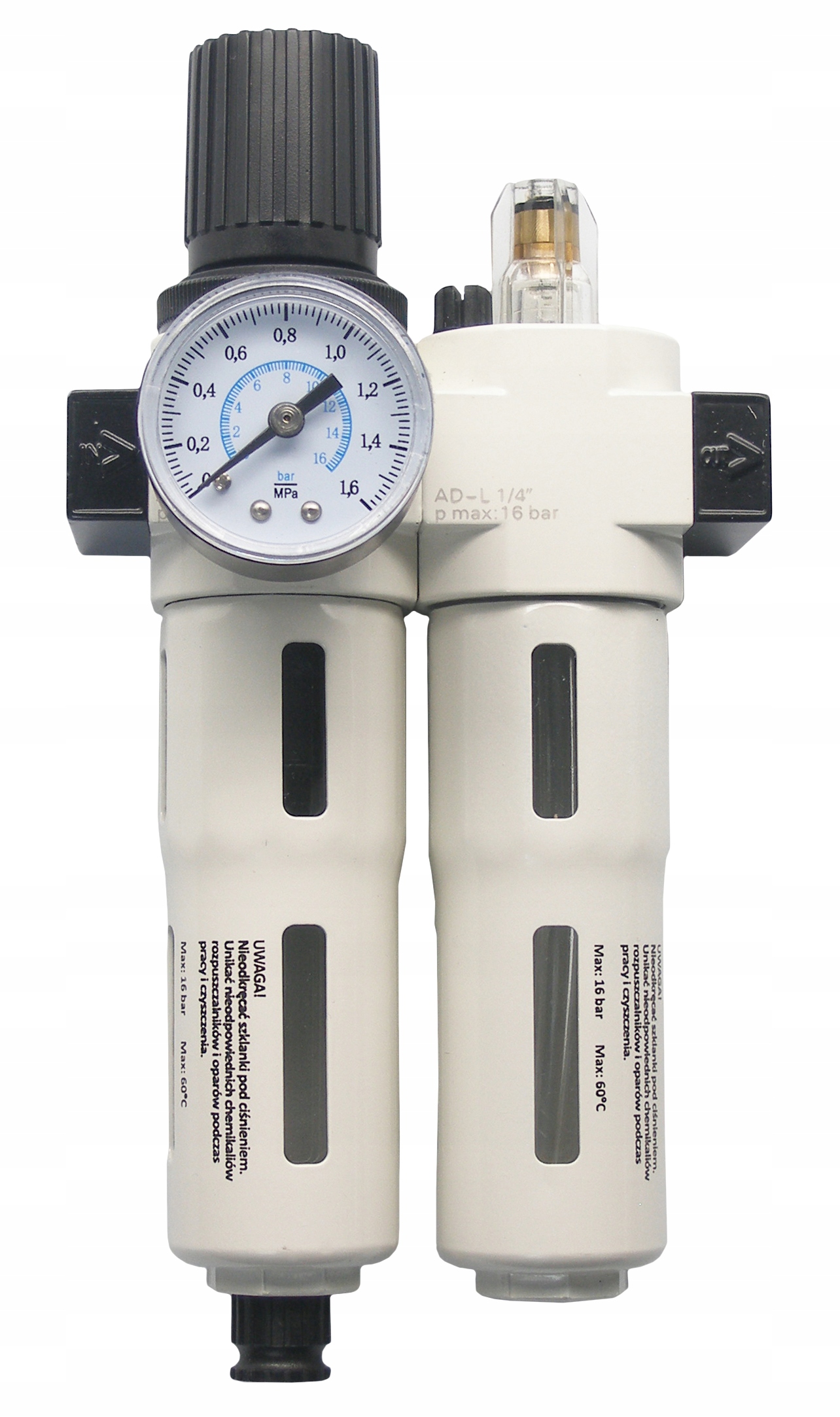 Filtr + Reduktor + Naolejacz Blok przygotowania powietrza AD-FRL 1/4