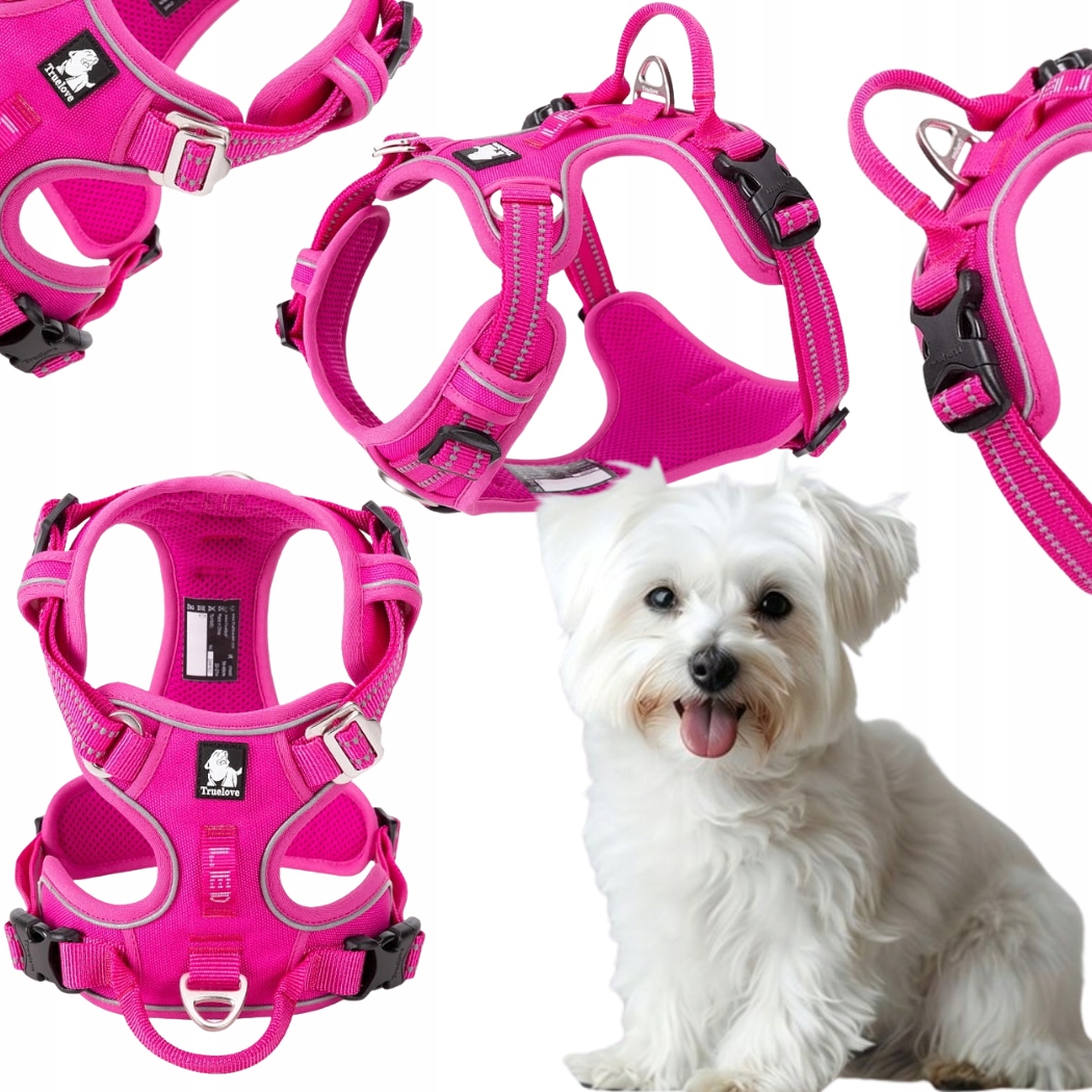 Levně Postroje Pro Psa Nastavitelné Truelove Front Line Premium Silné Růžové Xs