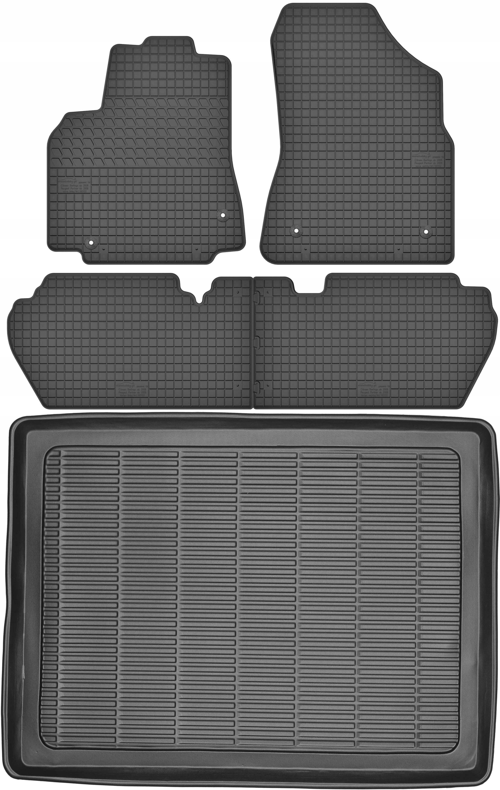 Berlingo II Kombivan 08-18 Gumové rohože rohož