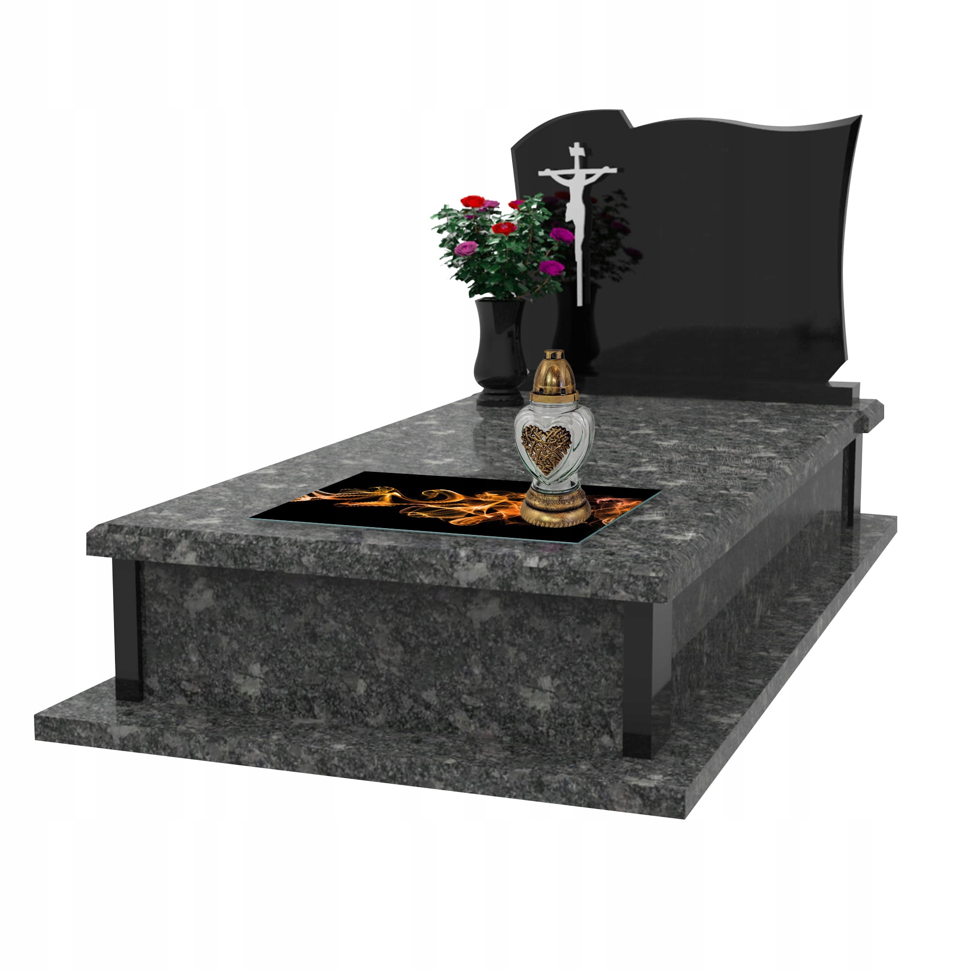 SZKLANA PODSTAWKA POD ZNICZE 60x30cm Miedź dym 68d Stan opakowania oryginalne