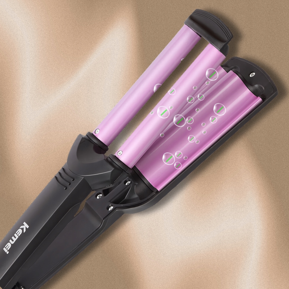 LOKÓWKA DO WŁOSÓW KEMEI FALOWNICA CERAMICZNA KARBOWNICA 55W TPC 200 Komunikacja lampka kontrolna