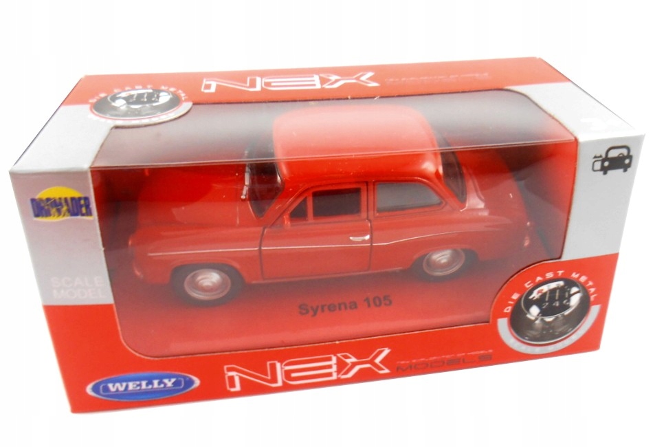 SYRENA 105 MODEL METAL WELLY 1:34 CZERWONY Model Auto Welly Metal