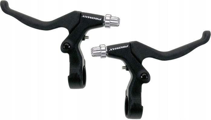 Klamki hamulcowe V-Brake Logan 2-palce Alu czarne komplet prawa lewa 1 para