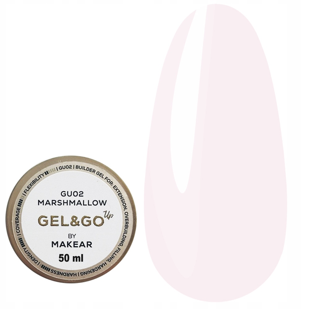 Stavební gel Makear Gel&Go Up GU02 Marshmallow 50 ml