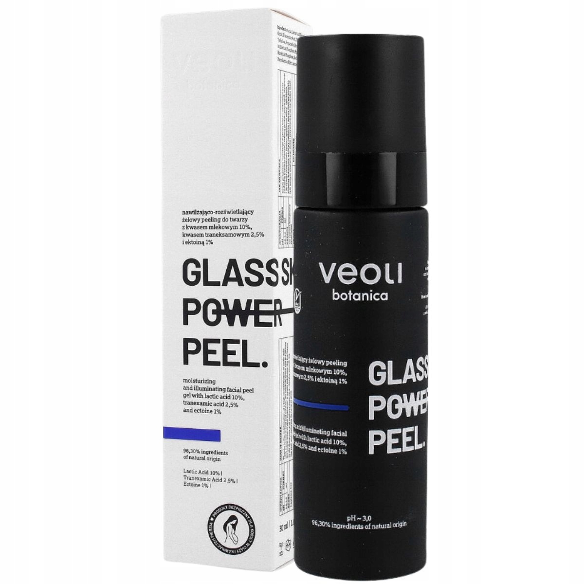 Veoli Botanica Glass Skin Power Peel 30 ml – gelový peeling na obličej