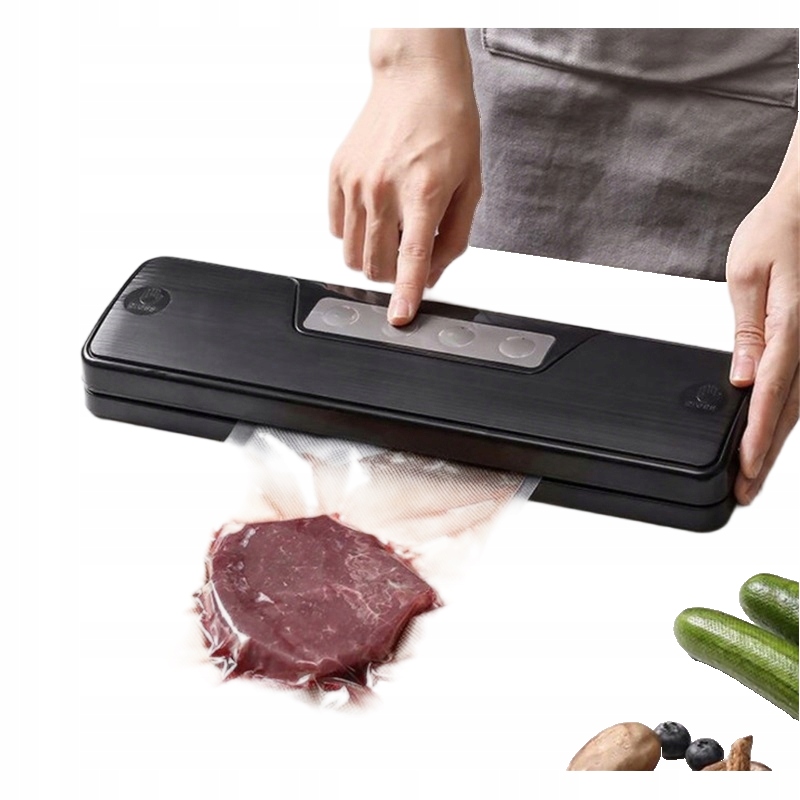 Zgrzewarka Próżniowa Do Pakowania Żywności Jedzenia Pakowarka 150W Czarna