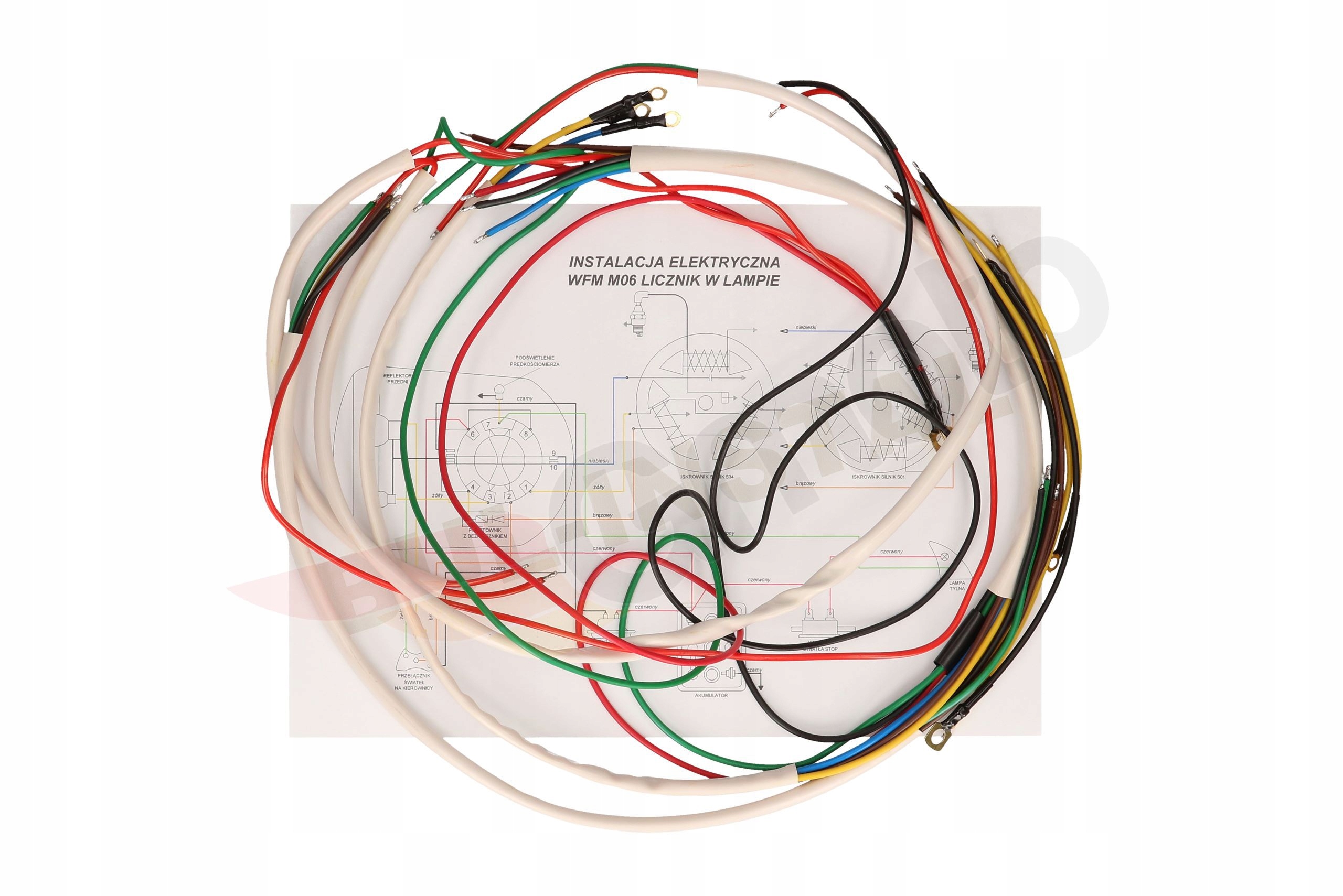 INSTALACJA ELEKTRYCZNA WFM M06 LICZNIK LAMPA BIAŁA