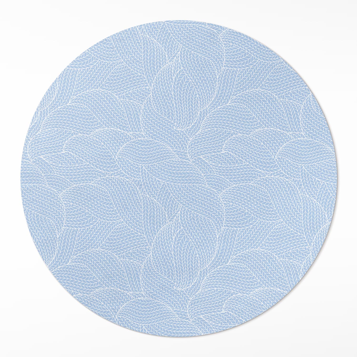 Okrúhly vinylový koberec s grafikou Minimalistické listy, módny vzor ⌀ 140 cm