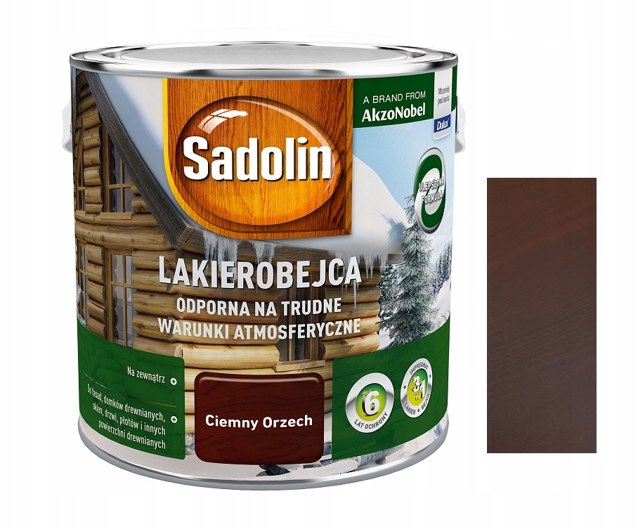 

Sadolin Lakierobejca Odporna Orzech Ciemny 2.5L
