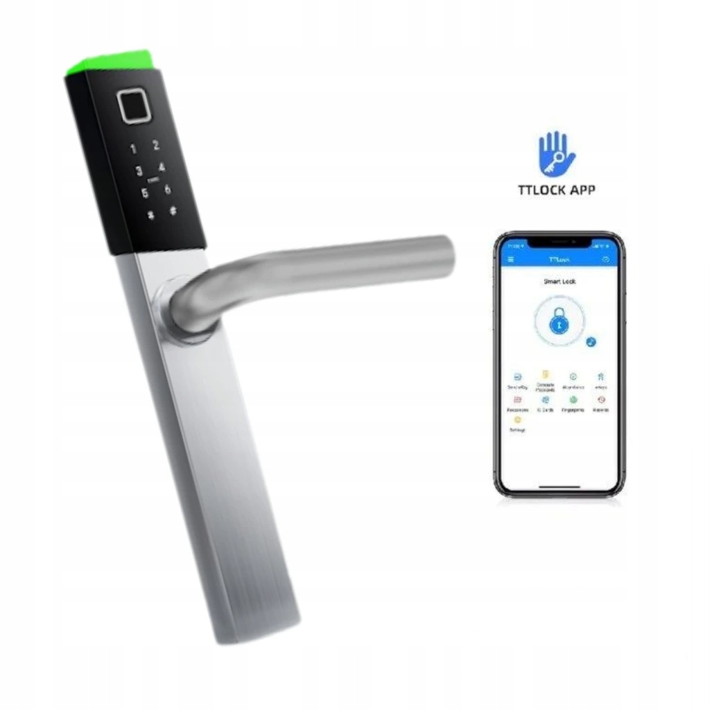 Bot Inteligentná kľučka TTLock HD1, čierno-strieborná, bez bubnovej vložky
