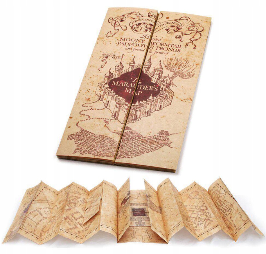 HARRY POTTER MAPA HUNCWOTÓW HOGWART ROZKŁADANA Typ plakat