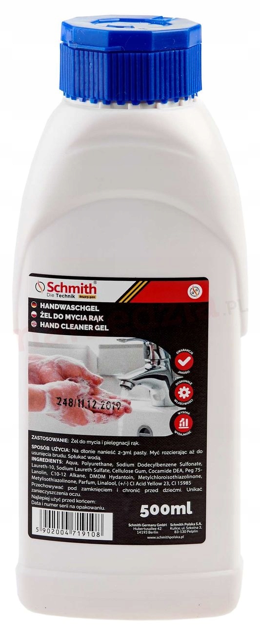 

Żel Bhp Do Mycia Rąk Schmith 500ML Pasta W Żelu