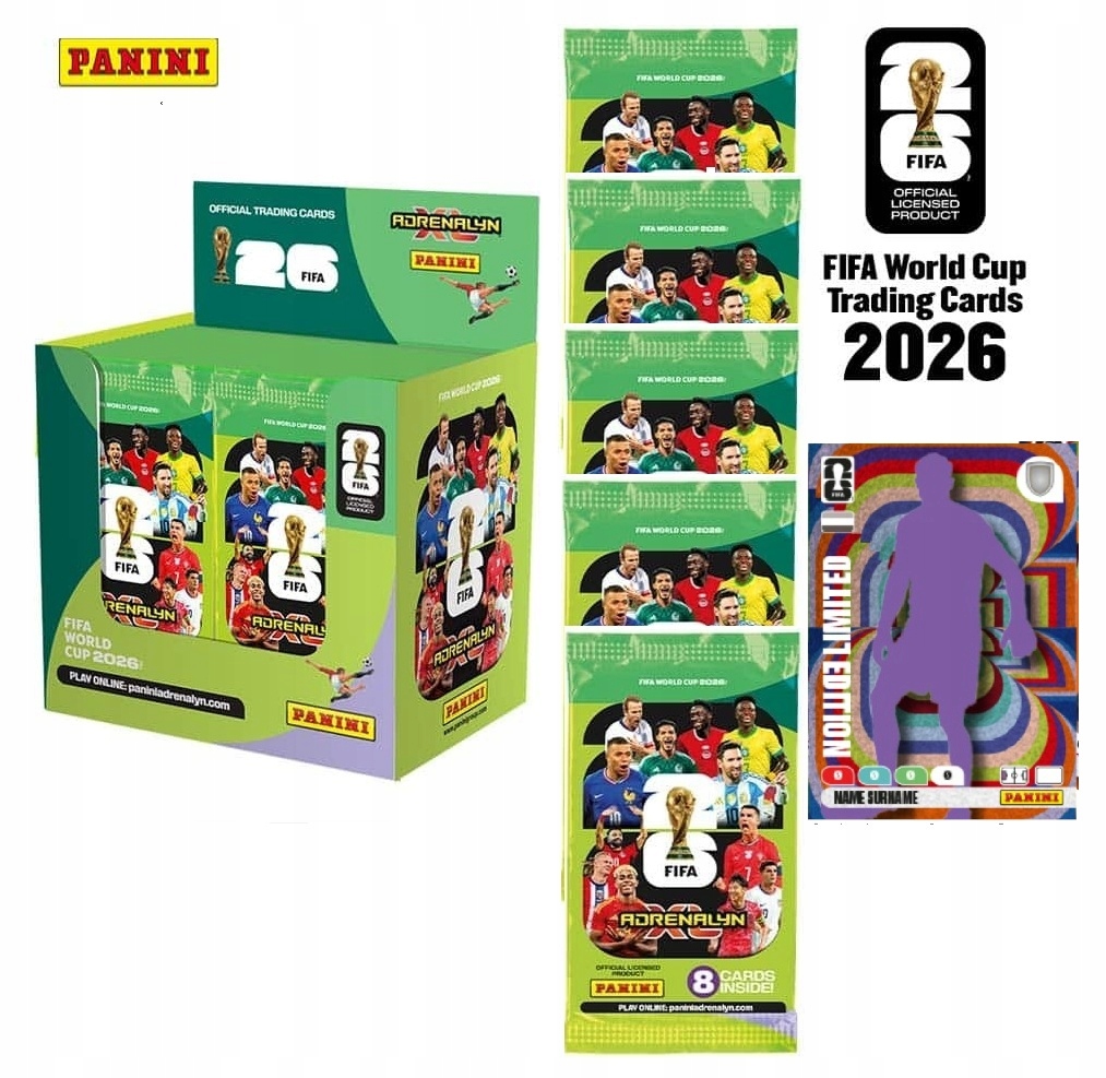 PANINI FIFA WORLD CUP 2026 ZESTAW 40 KART SASZETKI KARTY + Limited