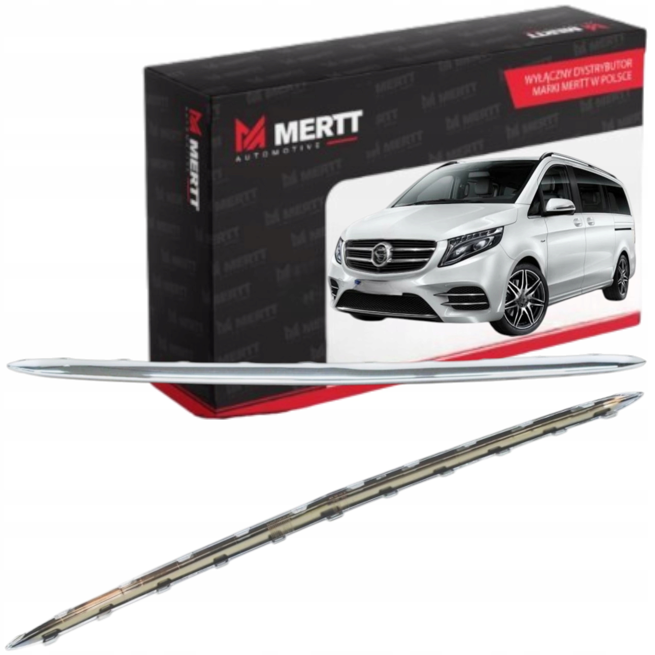 Lišta nárazníku Středové Mřížky Chrom 2014-2025 Mercedes V-klasa Amg W447