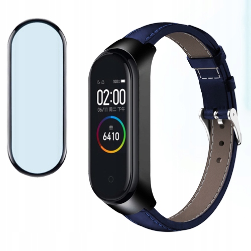 

Pasek Opaska Skórzana + Szkło do Xiaomi MI Band 6
