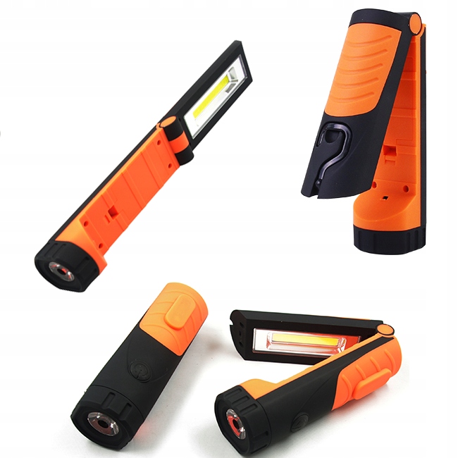 Latarka Led 3W1 Wielofunkcyjna Campingowa Domowa Cob 1W Led 3xAAA