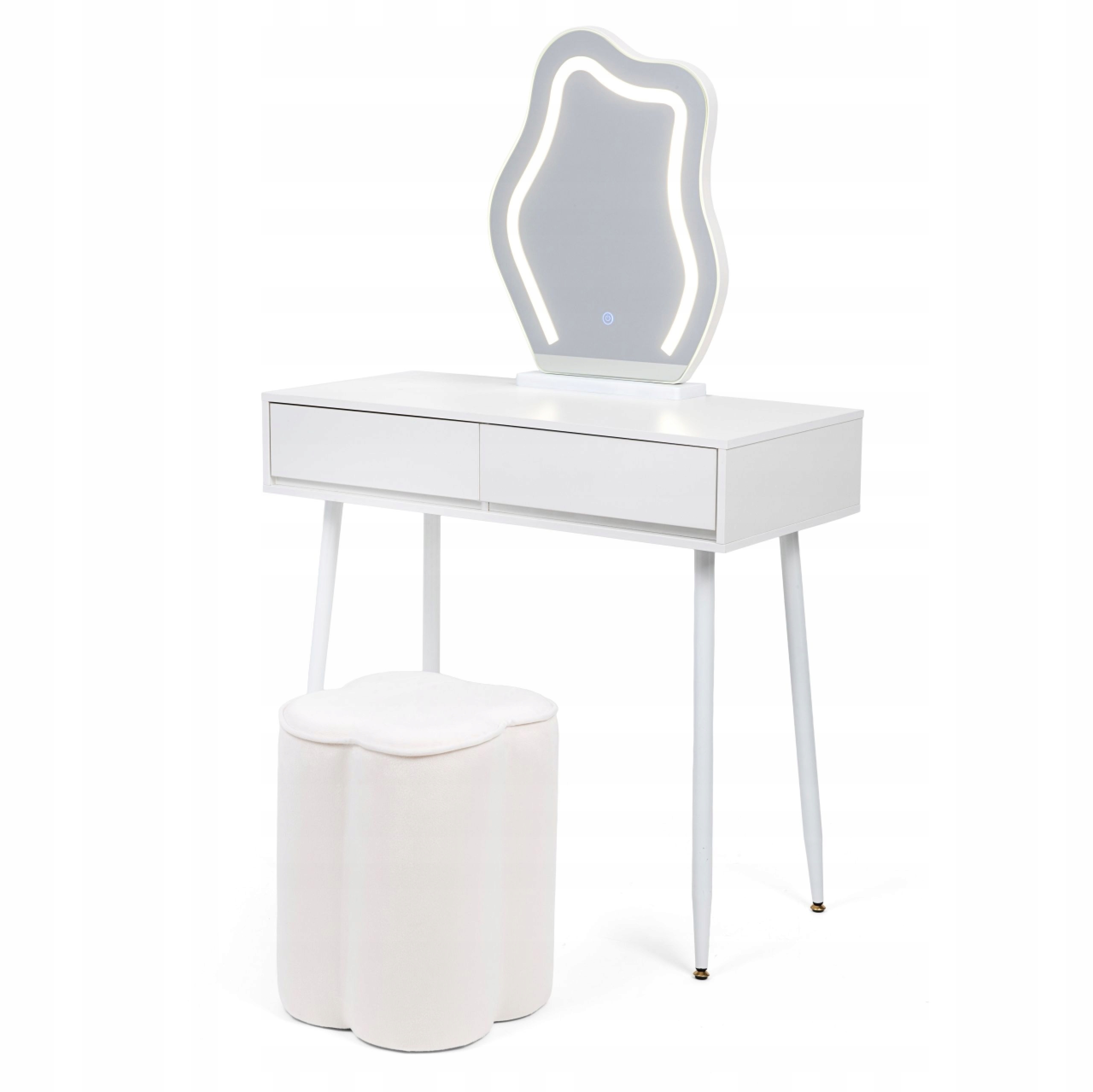 Kozmetická toaletka vo francúzskom štýle, komplet nábytku, doska 100 cm, biela