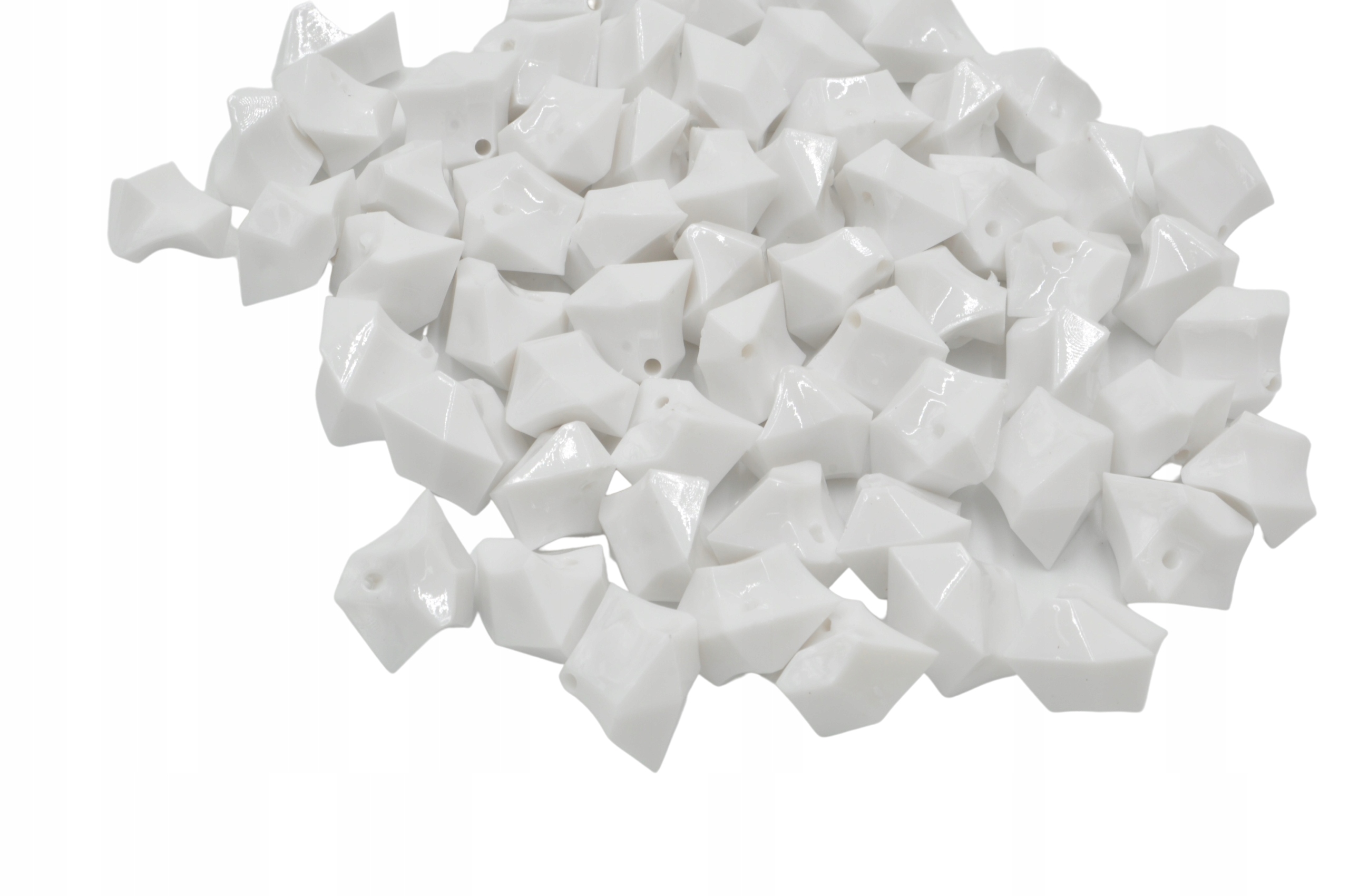 kamyki białe do nawlekania 150g | K1409-1188/281-1 — 2