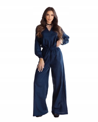 By O La La...! Lněný Komplet Košile Kalhoty Allison Námořnická Modrá S 36