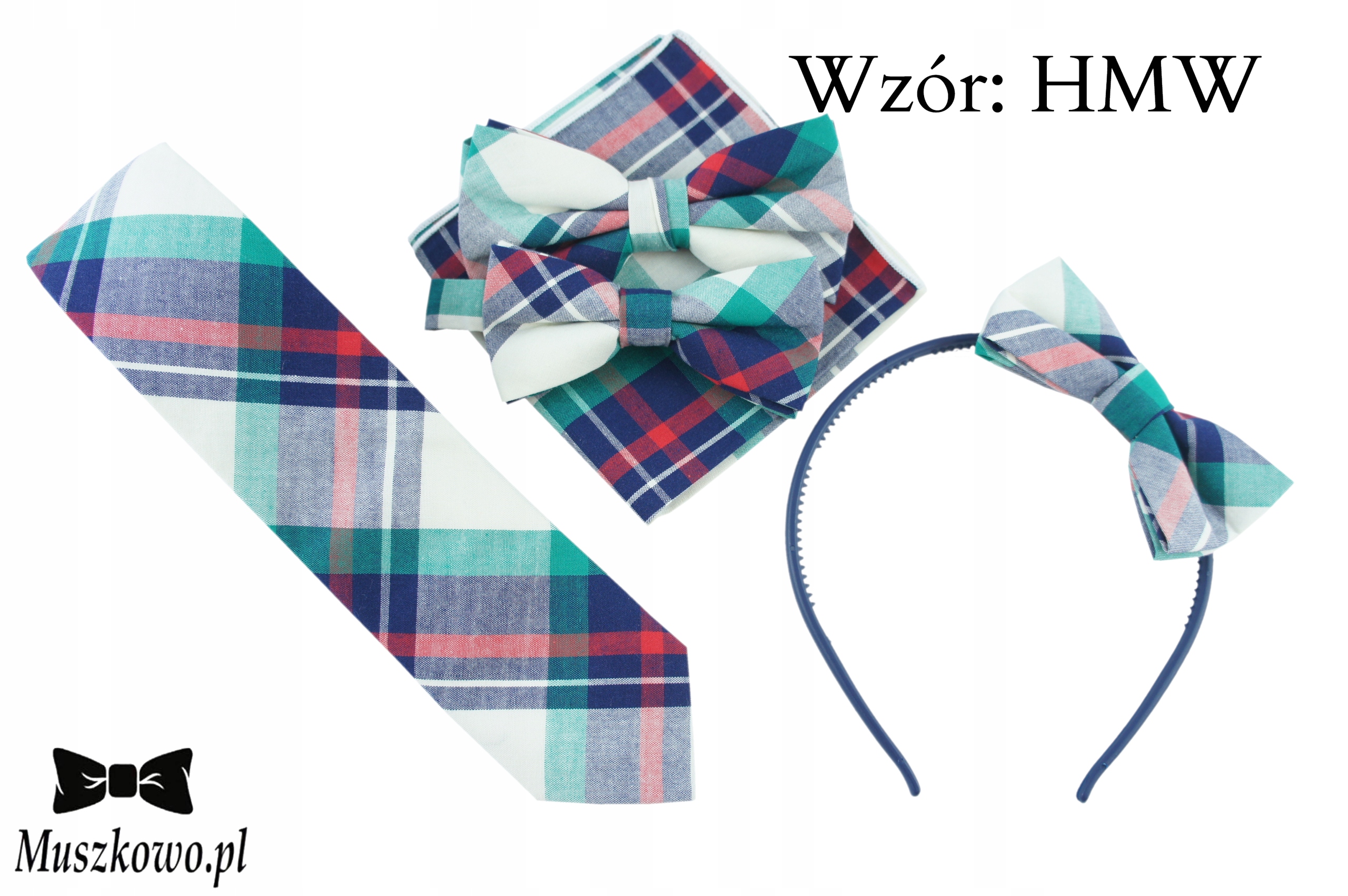 Poszetka CHUSTECZKA garniturowa w kratę elegancka Marka inna