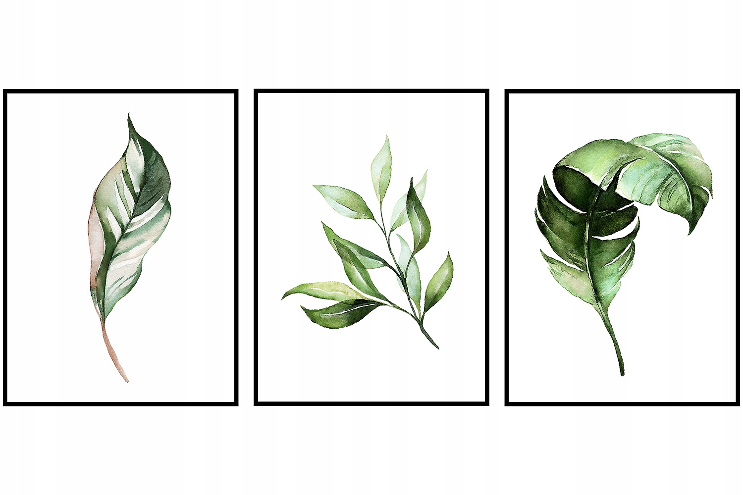 Triptych Plagáty 60x90 séria sada 3 obrazy listy