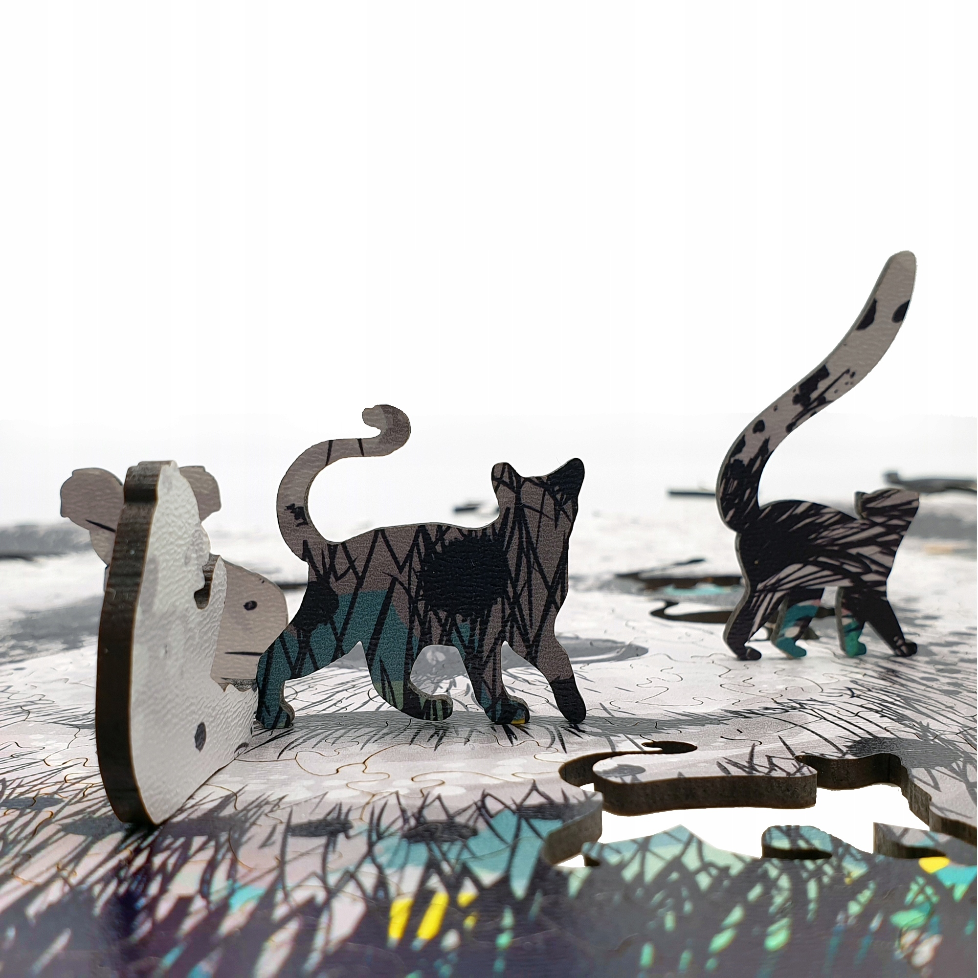 Duża Panda Puzzle Drewniane 140 elementów L Stan opakowania oryginalne