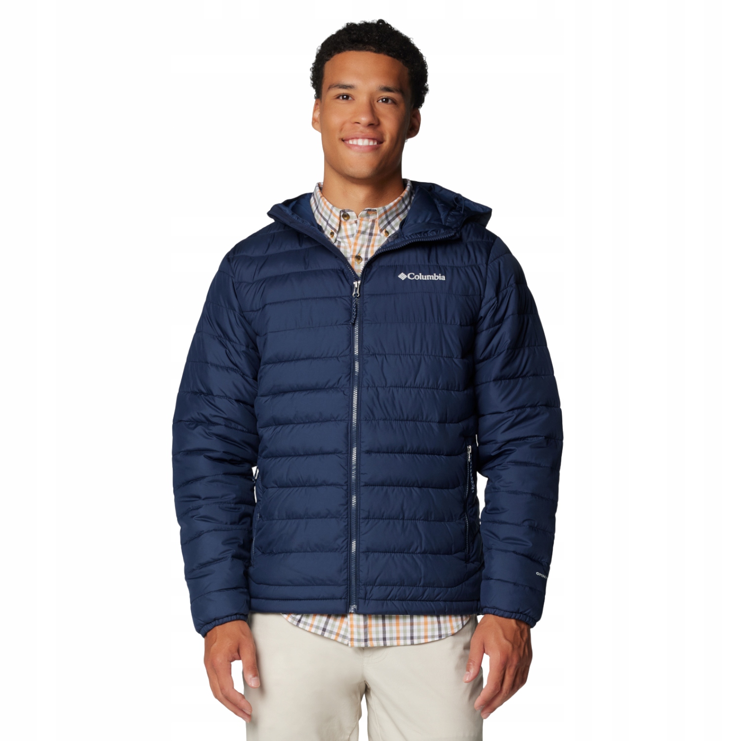 Columbia Powder Lite II Hooded Jacket [M] Pánská bunda Polyester Tmavě modrá