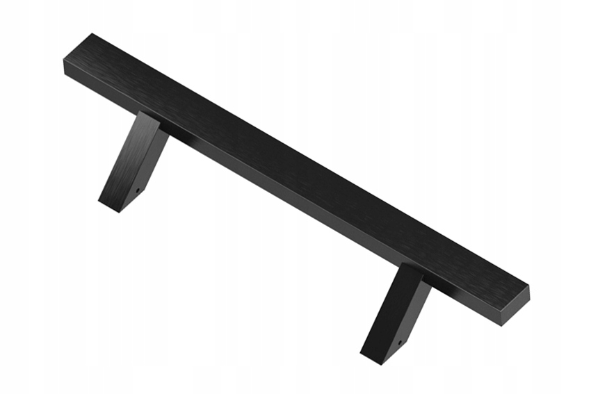 Uchwyt Do Drzwi Wejściowych 170 cm Aluminiowy Anodowany Czarny Zestaw 2 szt