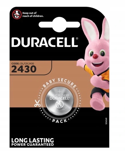 

1x Bateria litowa Duracell CR2430 3V DL 2430 BL/1