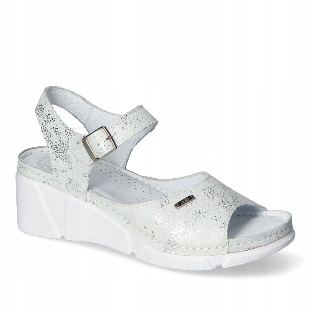 Sandály Waldi 1208 Bílé se stříbrem 41